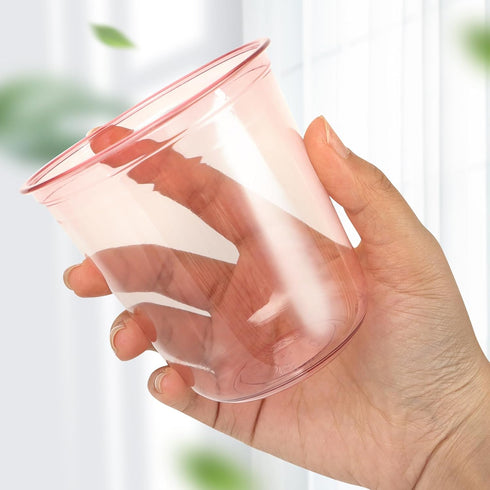 RMERVE 120 Stemless 12oz Pcs Disposable Glasses Plastic Cups Disposable Cold Party Drinking Cups Wine Glasses