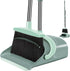 Broom and Dustpan Set with Long Handle, Dustpan Comb, Jade Green Broom and Dustpan Combo for Home