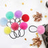 MORGLES 16pcs Pom Pom Hair Ties, Fluffy Ponytail Holders for Girls Toddlers, 2 inch, Multi-colour