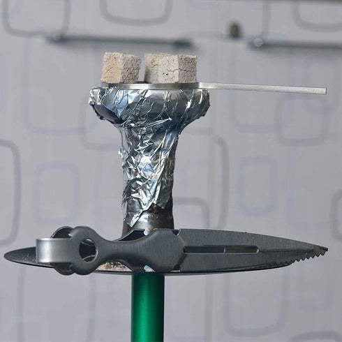Hookah Flavors Saver - 304 Stainless Steel Charcoal Holders for Hookah Bowls - Pack of 2 Long Handle Accessories