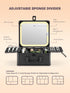 Qislee Makeup Box with Detachable Lighted Mirror, Waterproof Travel Case, Cosmetic Organizer with Adjustable Dividers