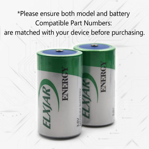 YUTSUJO (2-Pack) 3.6V 8500mAh XL-145F ER26500 C Size Lithium Thionyl Chloride Battery Replacement for with Button Top