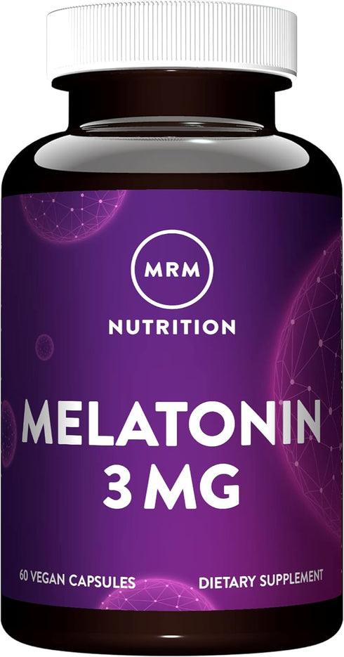 MRM Melatonin 3mg, Purity Assured by HPLC, 60 Vcaps