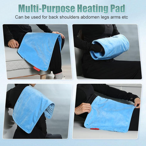 WOOLALA 5 Portable Electric Heating Pads for Back Pain and Cramp Relief Heated Pad with Graphene Heating Technology