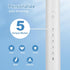 Set 5 5 50-Day IPX7 2-Min Sonic Electric Toothbrush for Adults, Modes Rechargeable Toothbrush with Brush Heads, Battery