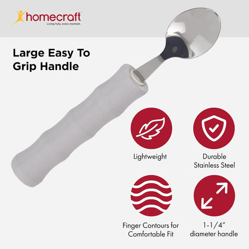 Sammons Preston 28606 Homecraft Lightweight Grip Spoon with Foam Handle