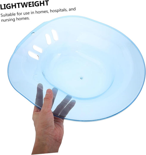 Postpartum Care Sitz Bath Basin for Toilet Seat Comfortable Hip Soak Bowl for Women and Pregnant Blue Use in Home