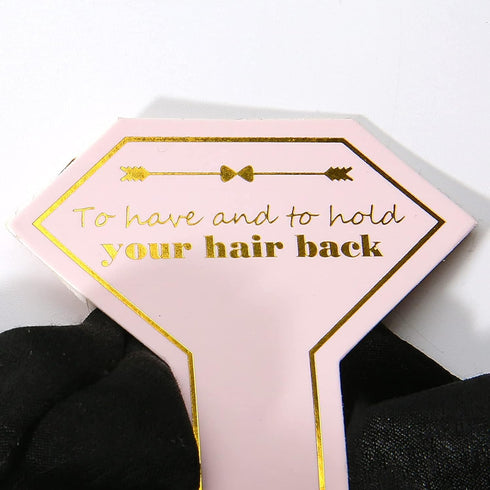 Satin Bridesmaid Scrunchies, 12 Pack Proposal Gifts Hair Ties for Bachelorette Party Favors, White & Rose Gold