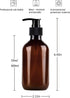 Yebeauty Plastic Soap Dispenser, 10oz/300ml Empty Refillable Lotion Pump Dispenser, 2-Pack Brown