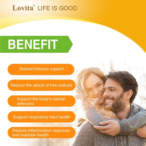 Lovita Bee Propolis Capsule, 4000mg Equivalent, 5:1 Concentration, Natural Propolis Extract, 30 Capsules
