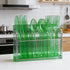 Pocoxll 150 Pack Set, Set, 50 50 50 Green Plastic Silverware Disposable Cutlery, Heavy Duty Flatware Disposable Plastic