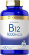 Carlyle Vitamin B12 1000mcg | Vegetarian, Non-GMO, Gluten Free Supplement | 400 Tablets