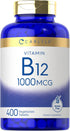 Carlyle Vitamin B12 1000mcg | Vegetarian, Non-GMO, Gluten Free Supplement | 400 Tablets