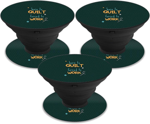MightySkins 3 Pack Skin for PopSockets - Born to Quilt | Unique Vinyl Decal Wrap Cover | Easy to Apply, Remove
