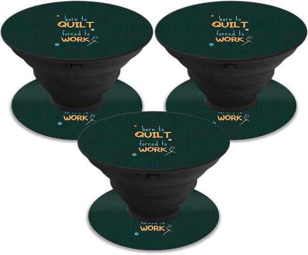 MightySkins 3 Pack Skin for PopSockets - Born to Quilt | Unique Vinyl Decal Wrap Cover | Easy to Apply, Remove
