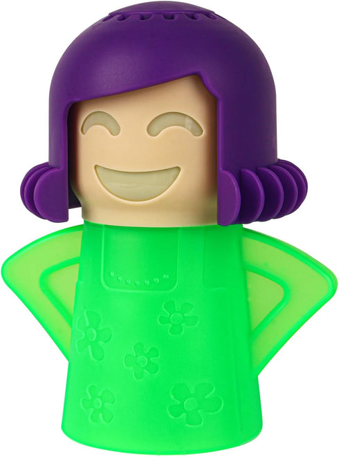 Angry or Happy Mama Microwave Cleaner, Steam Cleaner for Microwave Oven, Just Add Vinegar & Water, Green