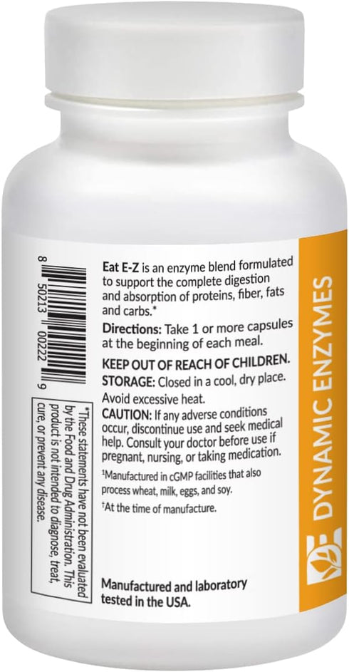 Eat E-Z Digestive Enzymes 90 Count for Gut Health Anti-Bloating Digestive Enzyme for Immune Support