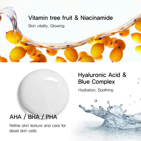 Nightingale C-toning Peeling Pads with Vitamin Complex + AHA·BHA·PHA + Niacinamide, Exfoliating Peel Pads, Vegan