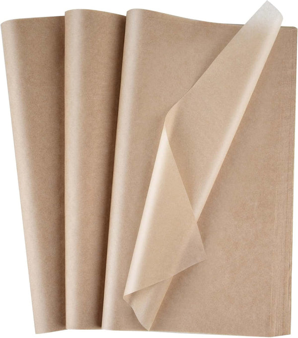 TUPARKA 100 Sheets Kraft Tissue Paper, 14 x 20 Inch Bulk Brown Gift Wrap Paper for Birthday, Holiday, Wedding Crafts