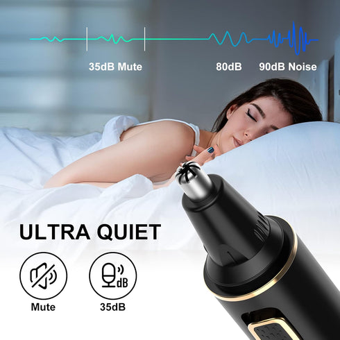 Nose Hair Trimmer for Men, 2024 Painless USB Rechargeable, Ear and Nose Hair Trimmer with Dual Edge Blades