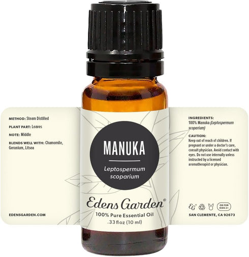 Edens Garden Manuka Essential Oil - 100% Pure Premium Grade, 10 ml (.33 fl oz) - Natural, Therapeutic, Kid Safe