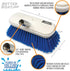 Medium Boat Deck Brush Heavy Duty & Boat Brush Head Marine Deck Brush 8" Bristle Cleaning Washing with Bumper 3/4" Thread for Handle Deck Brushes for Scrubbing Heavy Duty RV, Truck & Auto Supplies by Better Boat