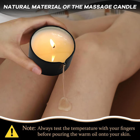 LCZLUMIPRO Set, 6 Pack 2.35oz, 6 Massage Candle Low Temperature Soy Wax Candles that Melt into Nourishing Body Oil