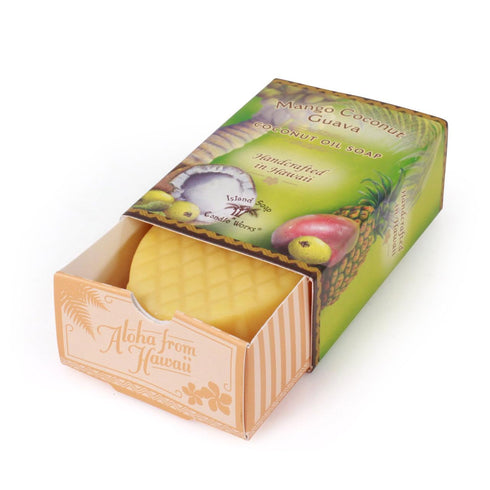 Island Soap & Candle Works Handmade Coconut Soap, Mango Coconut Guava