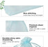 HRX Package 100pcs Organza Favor Bags 4 x 6 inch, Light Blue Mesh Drawstring Sheer Jewelry Pouches for Baby Shower Party