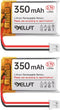 YELUFT 2pcs 3.7V 350mAh Lithium Polymer Battery 1S 1C 702030 Rechargeable Batteries with