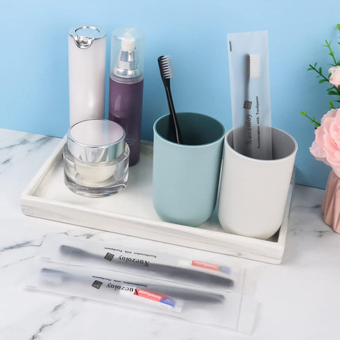 Disposable Toothbrushes with Toothpaste Pack of 100, Individually Wrapped Travel Toothbrush Kit