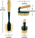 Pine-Sol Set 6 Scrub Brush Cleaning Tool - Heavy Duty Brushes with Bamboo Handles, Dustpan, Shower Squeegee