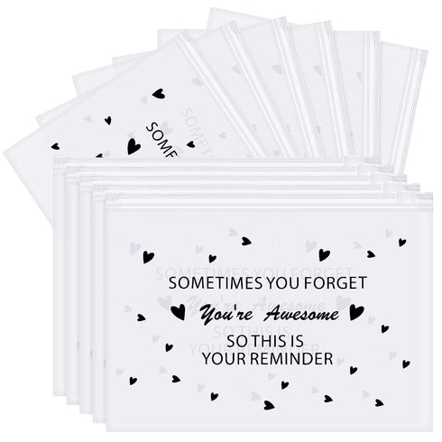 Sotiff 60 Pcs Bulk Inspirational Gifts for Women, Makeup Bags EVA Cosmetic Toiletry Bags for Friends Mom Coworker (6 x