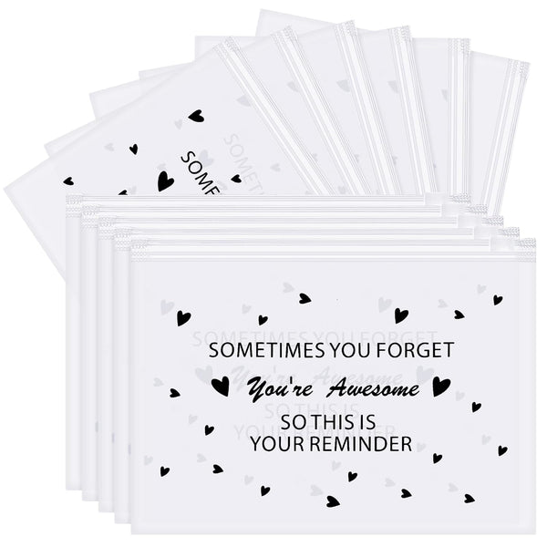 Sotiff 60 Pcs Bulk Inspirational Gifts for Women, Makeup Bags EVA Cosmetic Toiletry Bags for Friends Mom Coworker (6 x