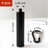 4 Pack Portable Pill Box Container Case Aluminum Alloy Keychain Pill Holder Waterproof Metal Earplugs Toothpick Box for Outdoor Camping Travel (2Pcs Black + 2Pcs Silver)