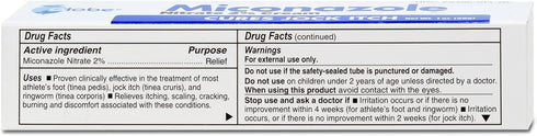 Miconazole Globe (6 Pack) 2% Nitrate Antifungal Cream, Cures Most Athletes Foot, Jock Itch, 1 OZ Tube