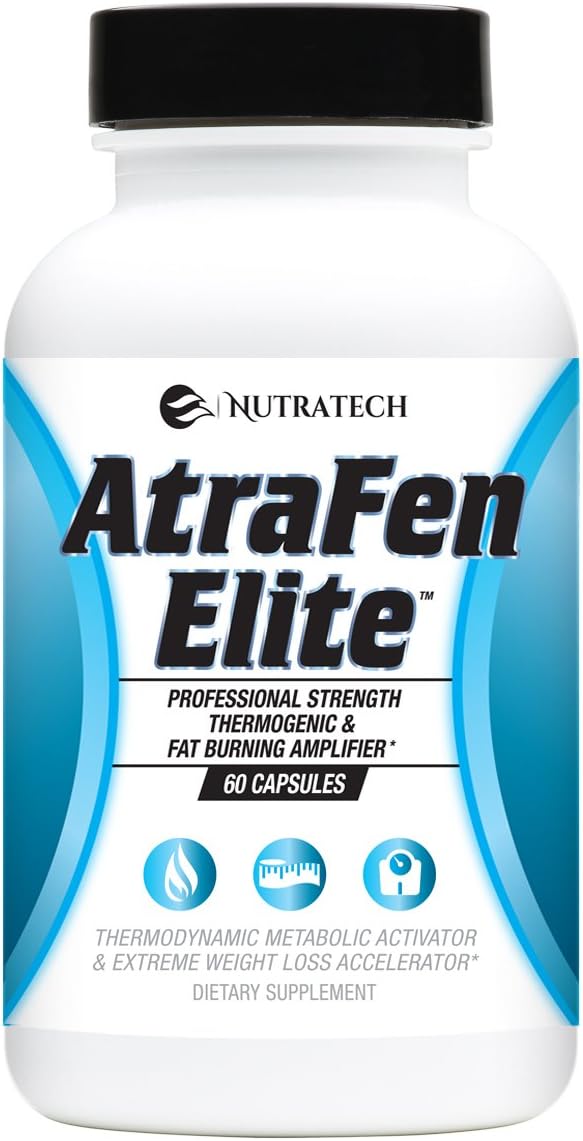 Atrafen Elite - Professional Strength Diet Aid for Weight Management, Energy & Appetite Suppression - 60 Pills