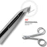 Macs Professional Cuticle Nipper, Surgical Stainless Steel Precision Half-Jaw Blades for Manicure & Pedicure