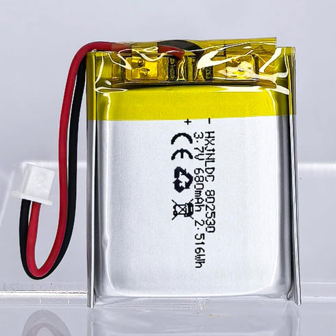 HXJNLDC 3.7V 680mAh 802530 3.7-5V 2-Wire DC Rechargeable Lithium Polymer Battery, Suitable for DIY Electronic Products