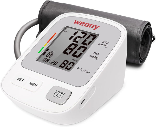 Blood Pressure Machine Upper Arm Large Cuff, Automatic Monitor with LCD Display, 198 Sets Memory