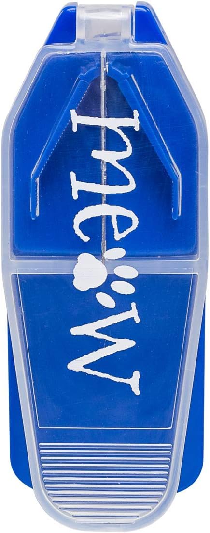 Ezy Dose Pet Pill Cutter with Safety Shield for Cats, Daily Use, Easy Cutting for Pills, Vitamins, Tablets, Blue, BPA