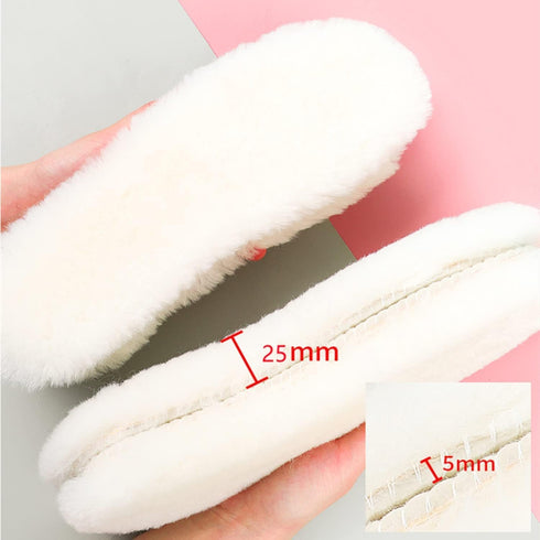 Thieaudio Sheepskin Insoles, Genuine Thick Warm Wool Insert for Women Men, Warm Fleece Wool Insoles, Replacement
