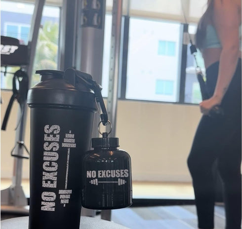 Protein Shaker Bottle for Protein Mixes, Travel Container with Gym Keychain Included for Pre Workout