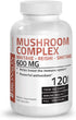 Triple Mushroom Complex - Maitake, Reishi, Shiitake - Full Spectrum Antioxidant & Immune Booster, 600 mg, 120 Count