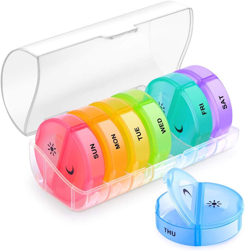 HPEORTONER DANYING Large Pill Organizer 2 Times a Day, Weekly Pill Box, AM