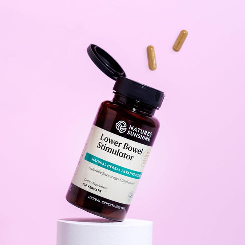 Nature's Sunshine Lower Bowel Stimulator, 100 Vegcaps, Helps Relieve Constipation and Detox