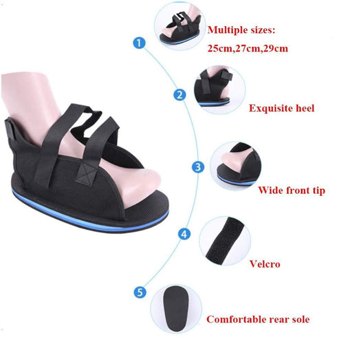 Open Toe Plaster Cast Boot for Foot Injuries, Cast Shoe Foot Fracture Support, Post Op Surgical Walking Boot