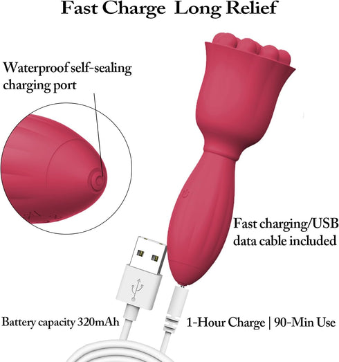 OJEKAI 10 9 5.12 Inch, Handheld Mini Massager, Adjustable Speeds, Waterproof, Bionic Design with Massage Nodes