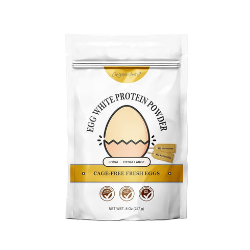 Orgnisulmte Egg White Protein Powder, 8 Oz, Pasteurized Dried Egg Whites, Gluten-Free, Non-GMO, Unflavored