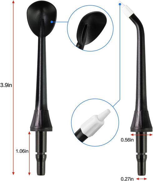 MySmile 10 Pcs Replacement Jet Tips, Water Dental Flosser Nozzle Set, Compatible with MySmile Cordless Select